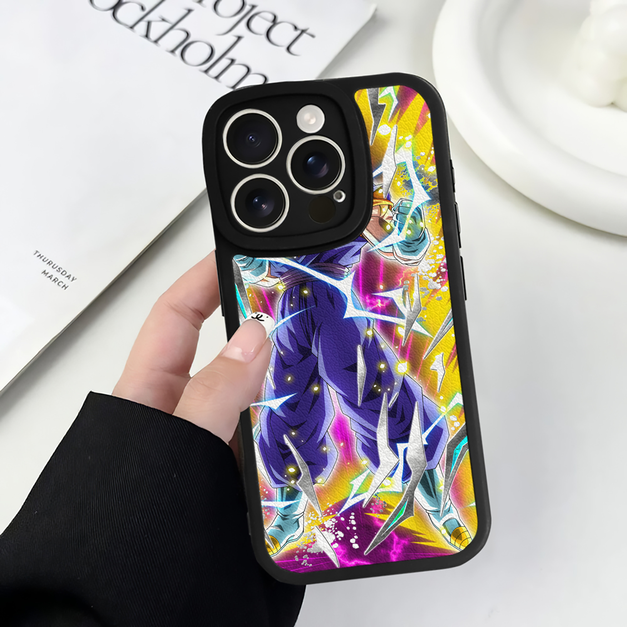 （画像用） ドラゴンボール DRAGON BALL 【iPhone 16シリーズ対応】シリコンスマホケース（レザー調） 材質：シリコン